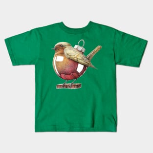 Christmas robin Kids T-Shirt